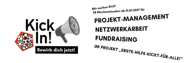 Zum Artikel: Kick In! sucht Projekt- und Netzwerkmanager*in