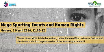 Zur Veranstaltung: "Mega Sporting Events and Human Rights"