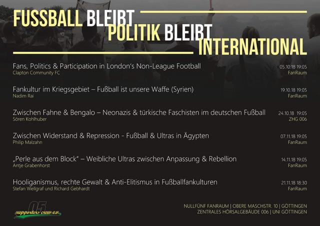 Zum Event "Fußball bleibt Politik bleibt international"