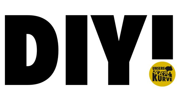 Abgebildet ist das Logo des Projekts. DIY! von Unsere Kurve e.V.