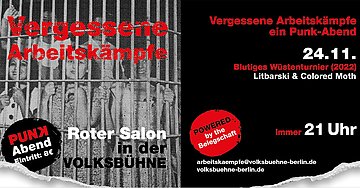Zur Veranstaltung: "Vergessene Arbeitskämpfe - Ein Punkabend"