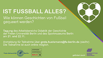 Zur Veranstaltung: "Ist Fußball alles? Wie können Geschichten von Fußball gequeert werden?"